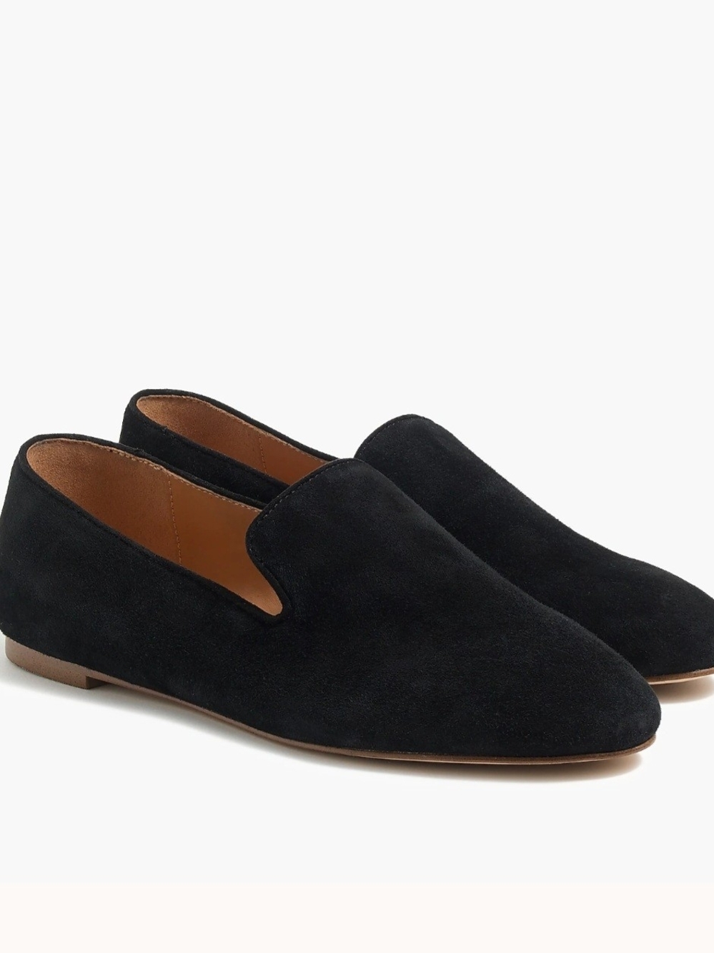 J. Crew Women's Leather Black Suede Slip-On Loafers